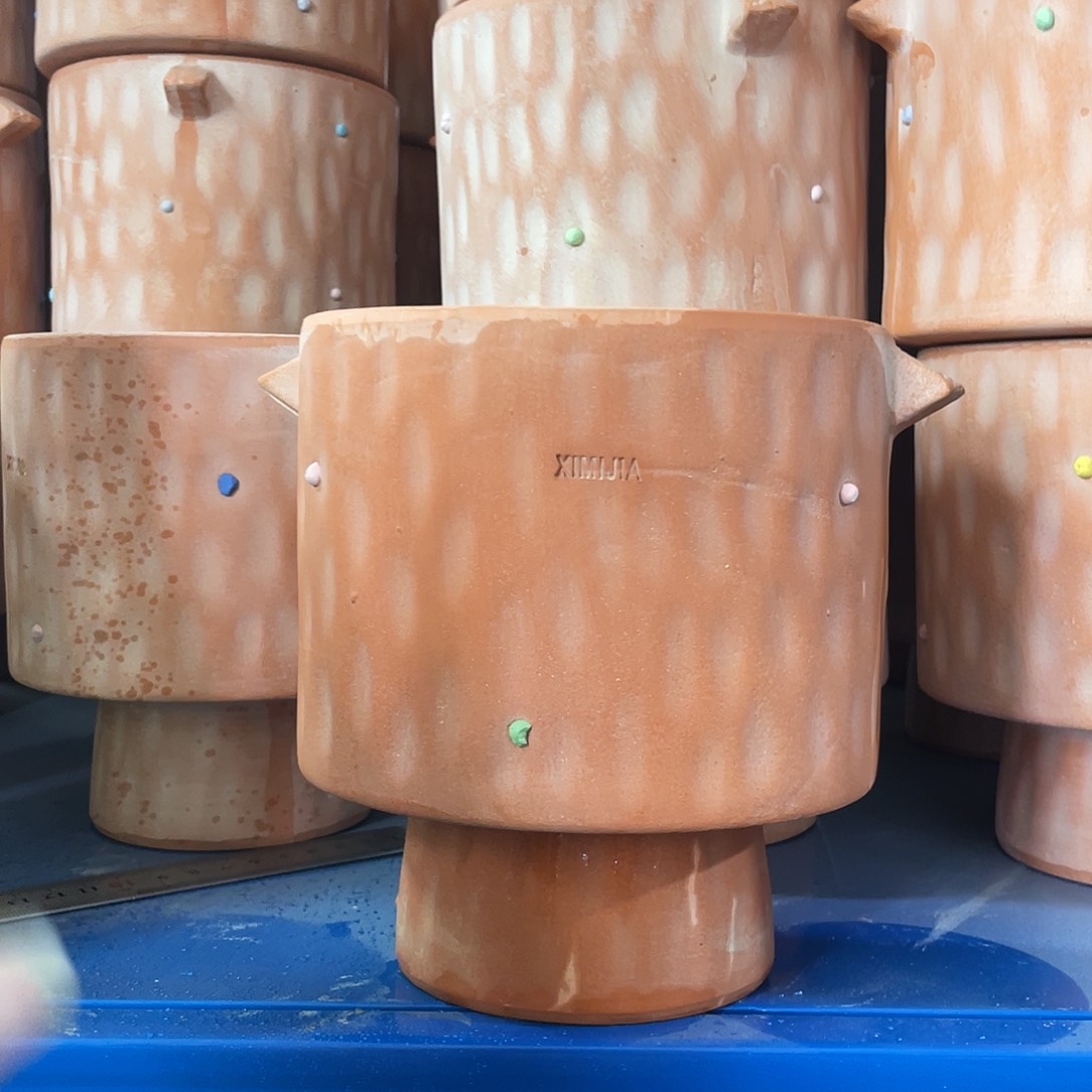 红陶中号双耳朵d c dd d