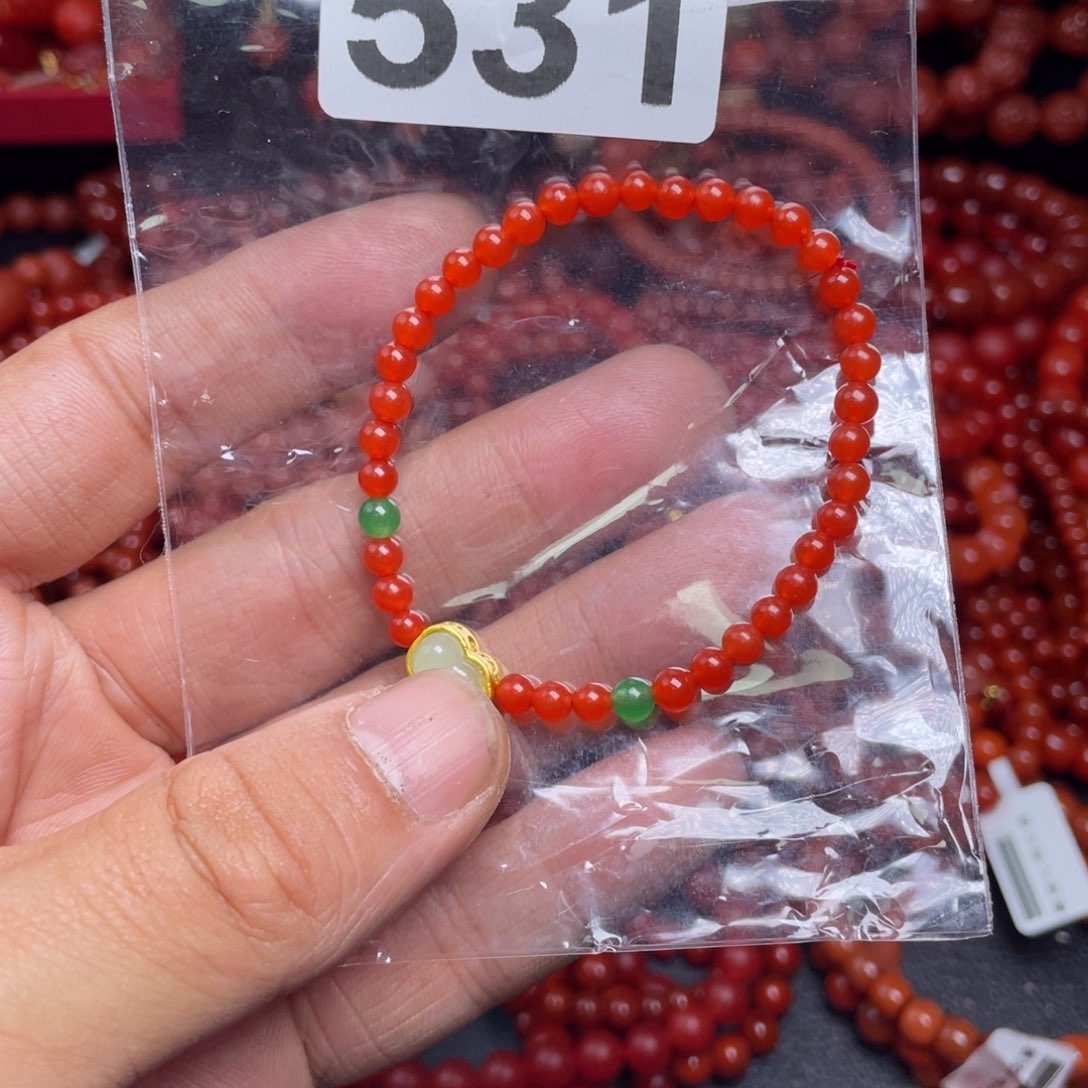 南红玛瑙手链合金G**a