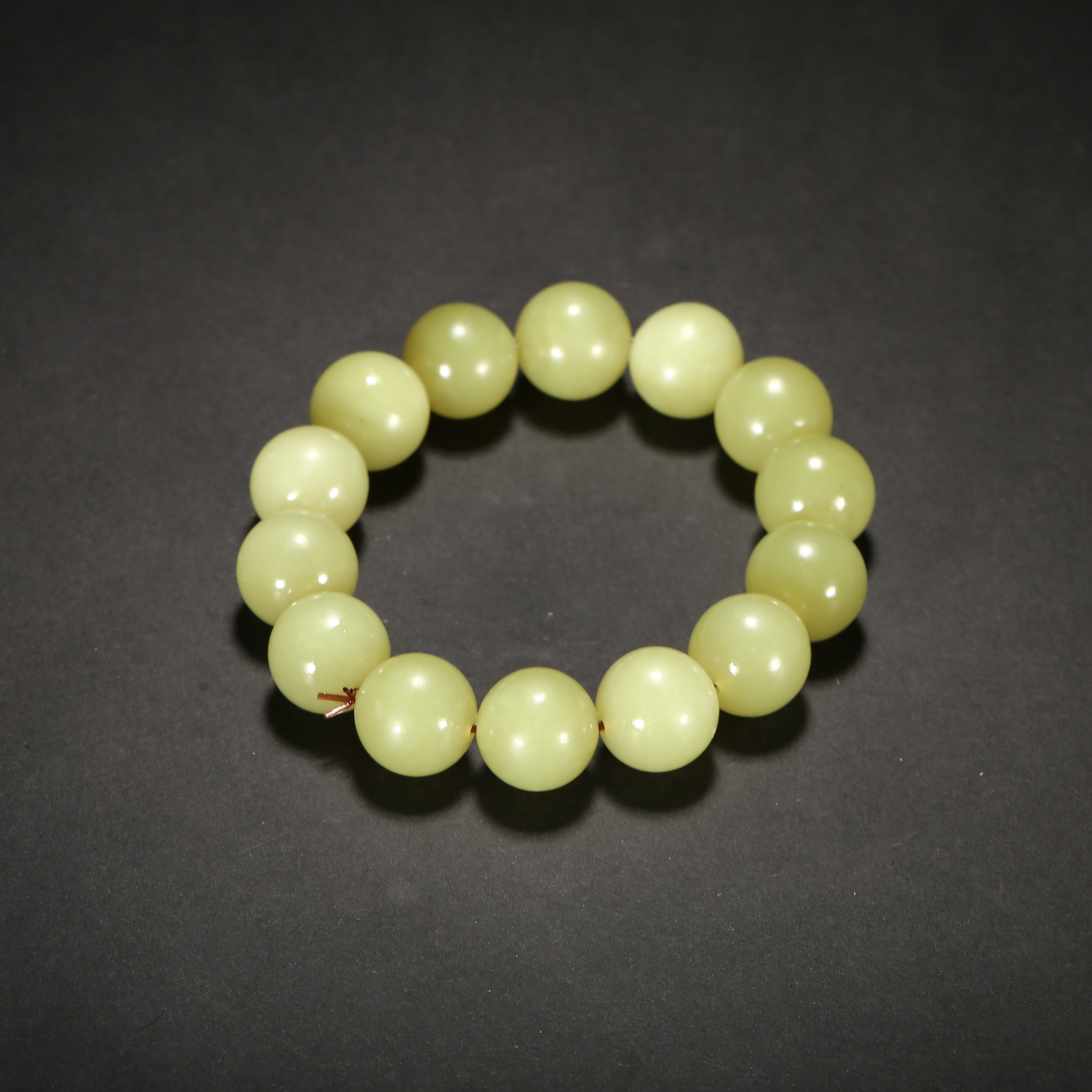 清代*黄玉手串/15ALJ1871/和田玉【北京文博】