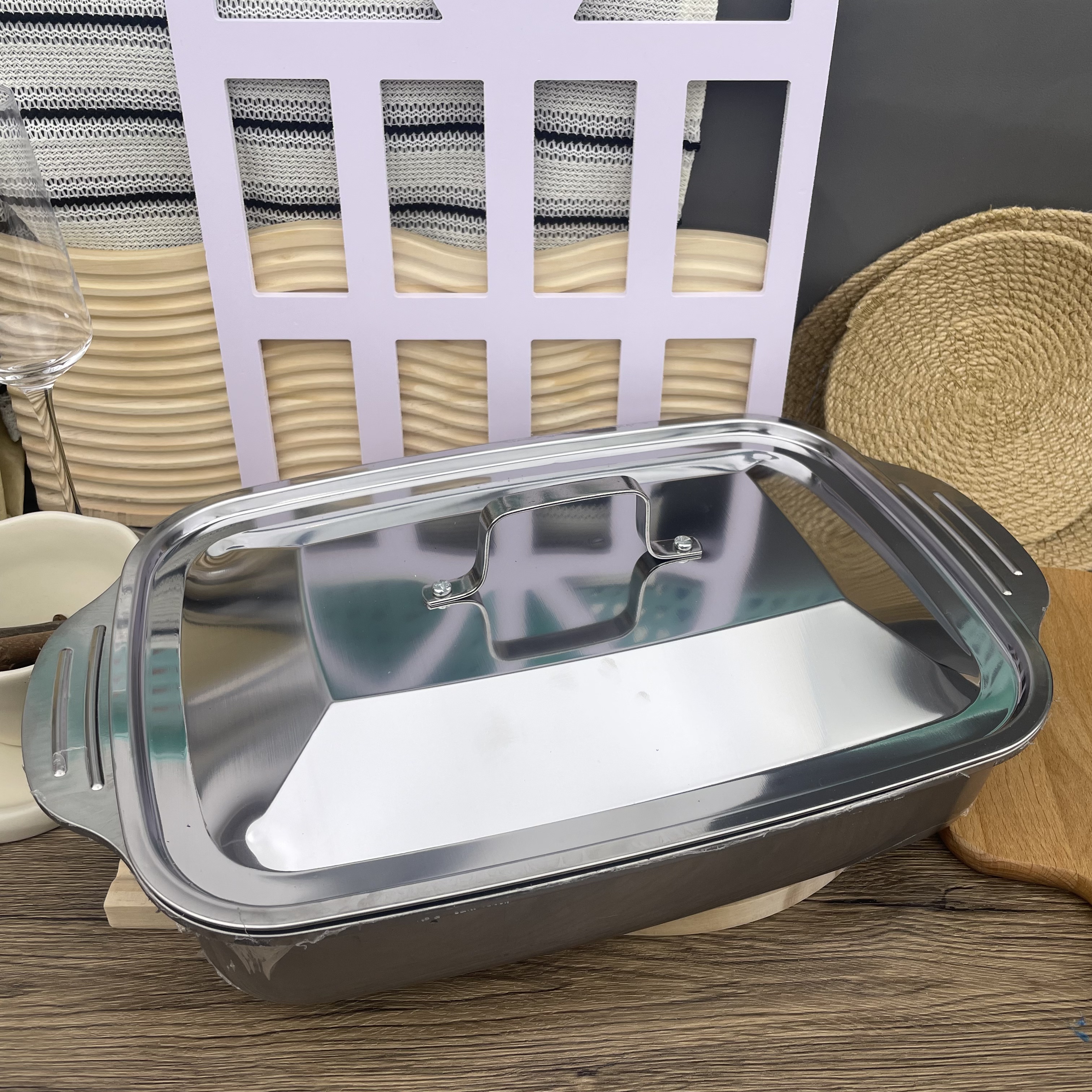 带盖全钢一体加厚烤鱼盘1个家用厨房必备轻奢现代高级【汤家限定】