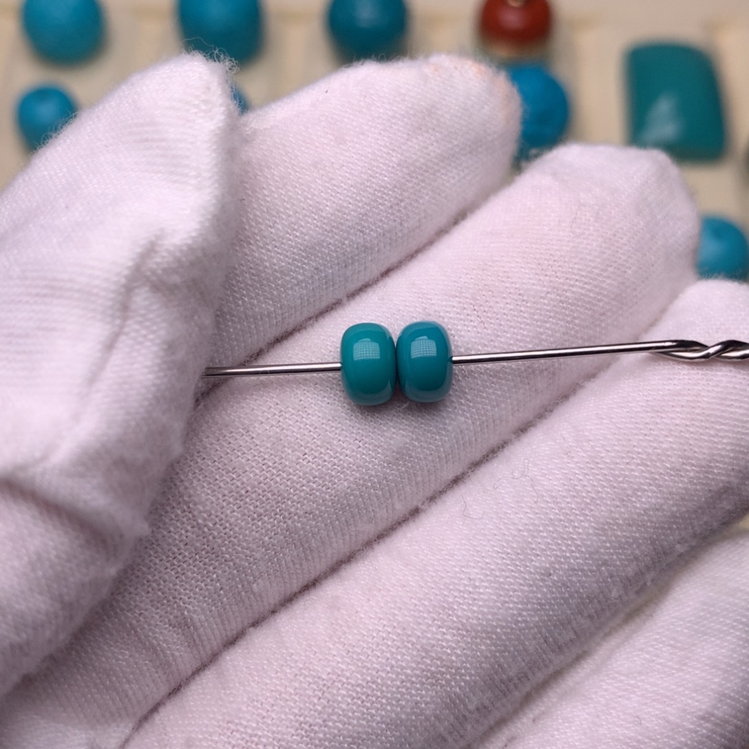 绿松石未镶嵌绿松石隔珠6.5