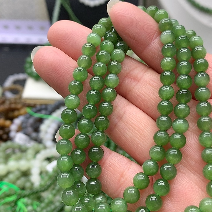 【闪购商品】和田玉手链未镶嵌橘**妹6