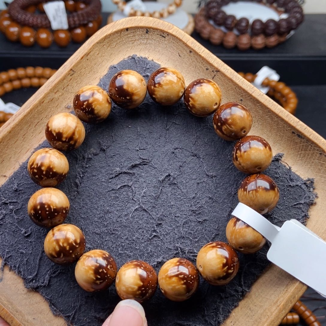 紫金鼠手串15mm精品天花板半山半水