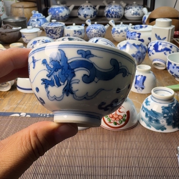 青花瓷器杯子茶具