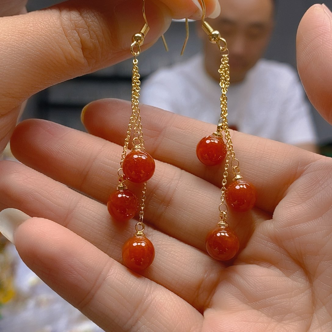 翡翠合金耳坠翡翠