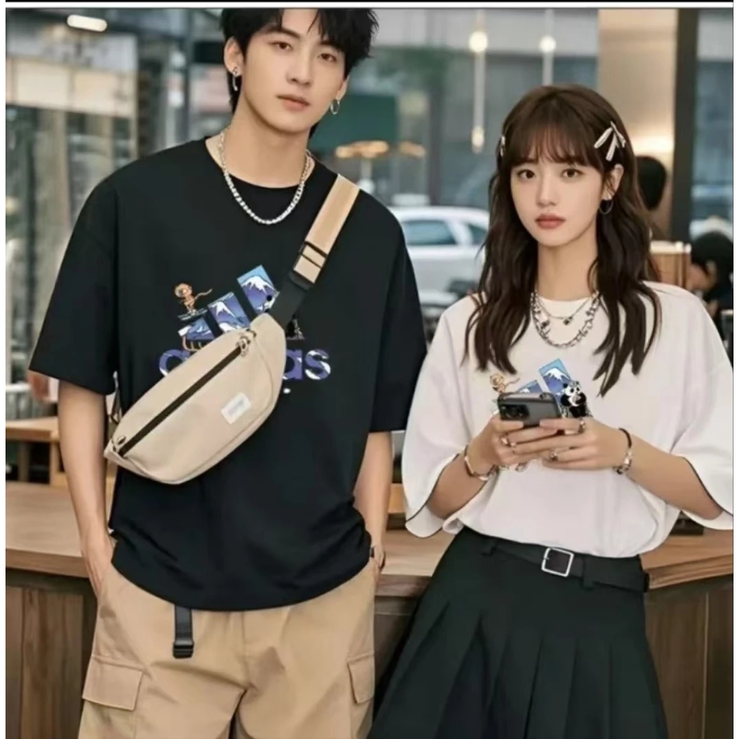 【一折粉丝福利】夏季男女同款百搭时尚潮牌短袖T恤