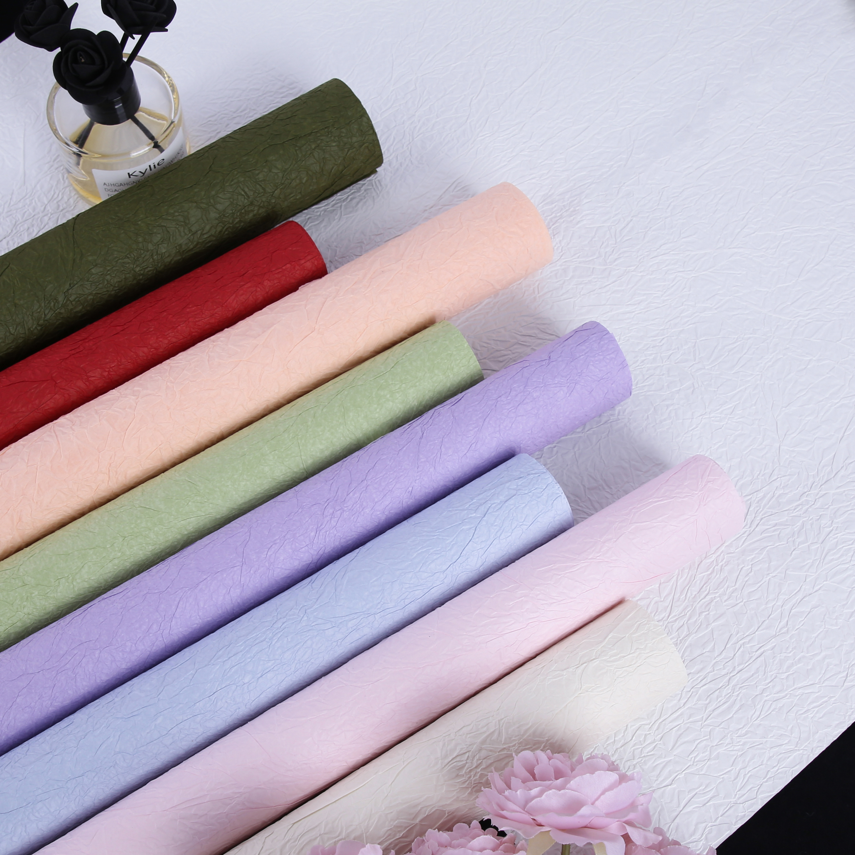 免裁剪手工石纹肌理纸褶皱纹理鲜花包装纸压纹礼物手工花艺资材