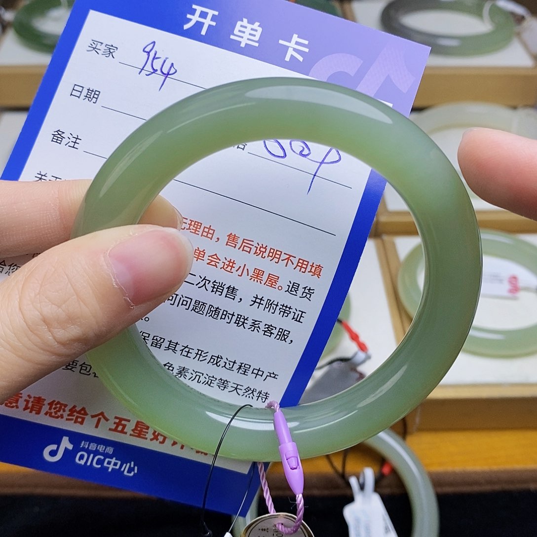 和田玉手镯未镶嵌心***0   sy