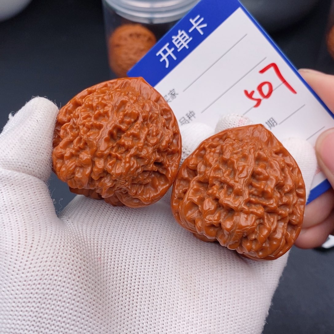 文玩核桃把件45官帽507