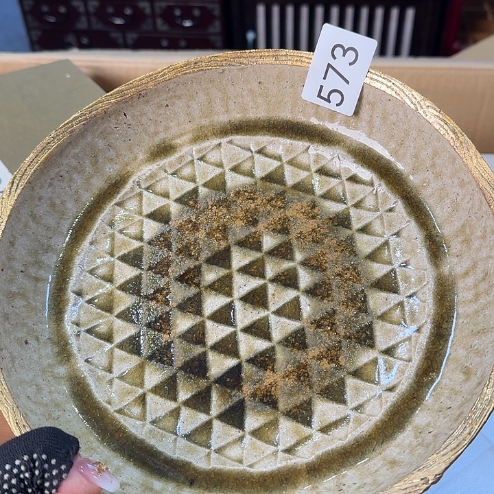 中古物品 默认微瑕很好看的钵子