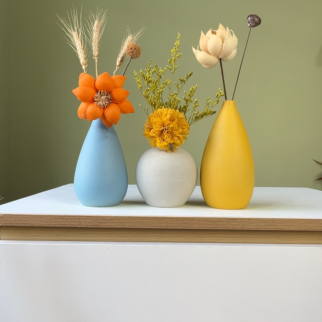 陶瓷花瓶陶瓷花瓶带花高度20-30厘米左右