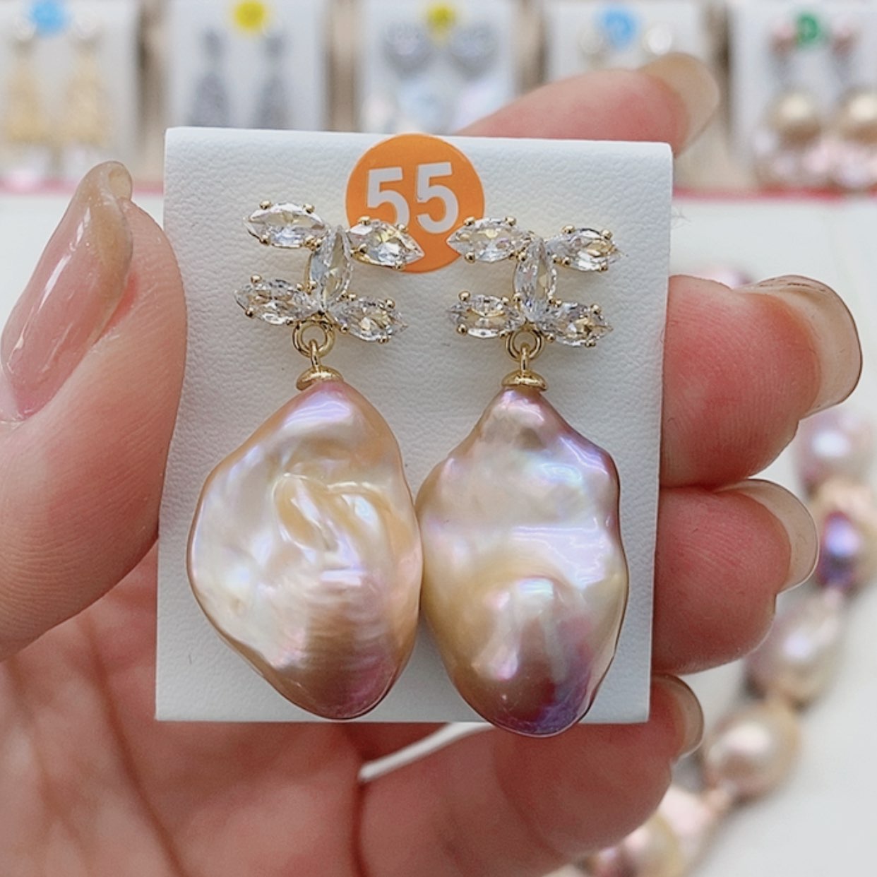 【闪购商品】淡水珍珠耳饰银S925镶嵌