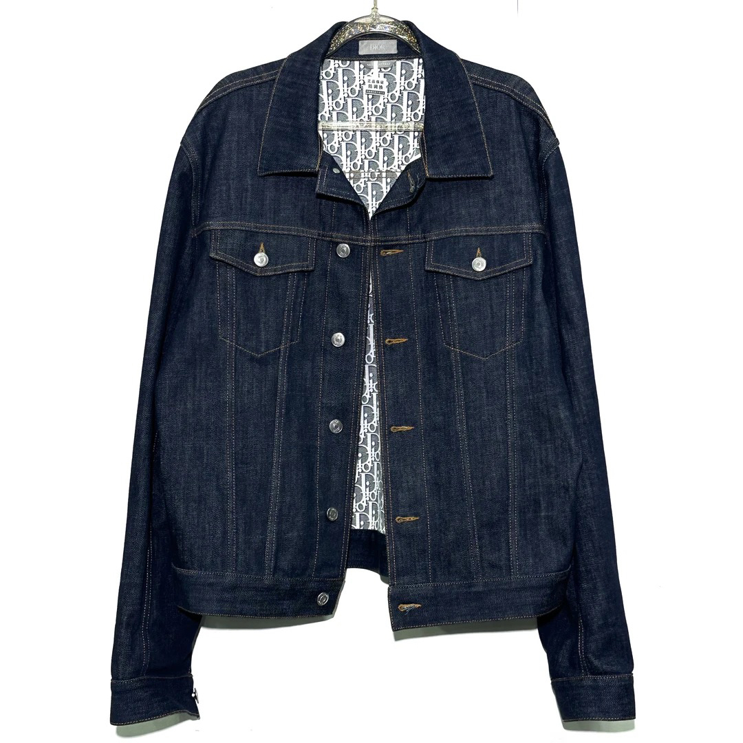 未使用 DIOR/迪奥 48码 内里满印牛仔外套 0937
