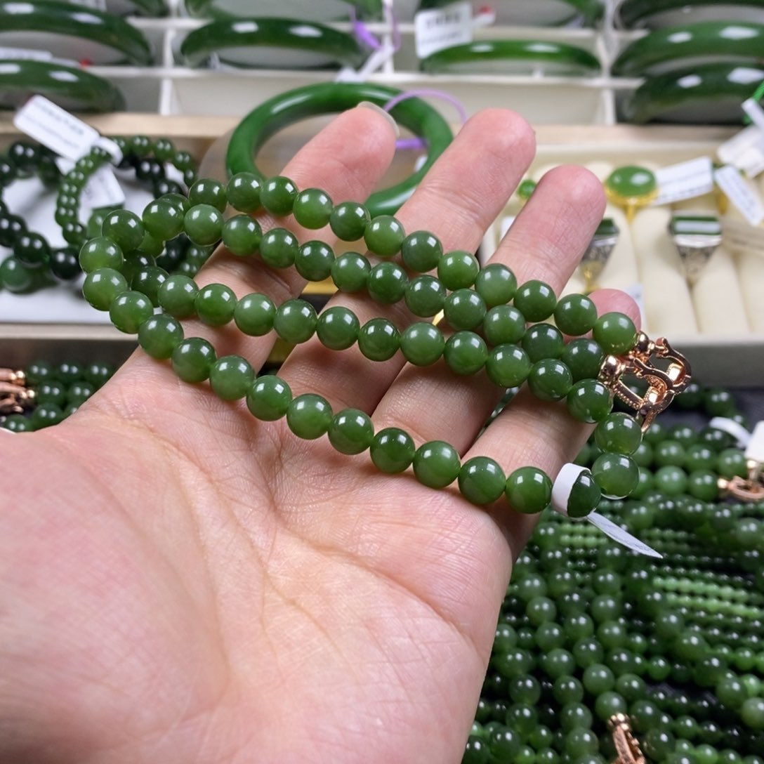 和田玉（碧玉）项链未镶嵌h***生