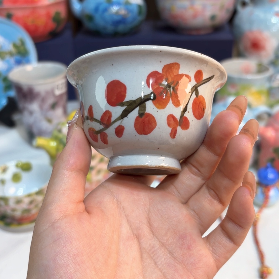 景德镇手绘高温釉下彩陶瓷茶具