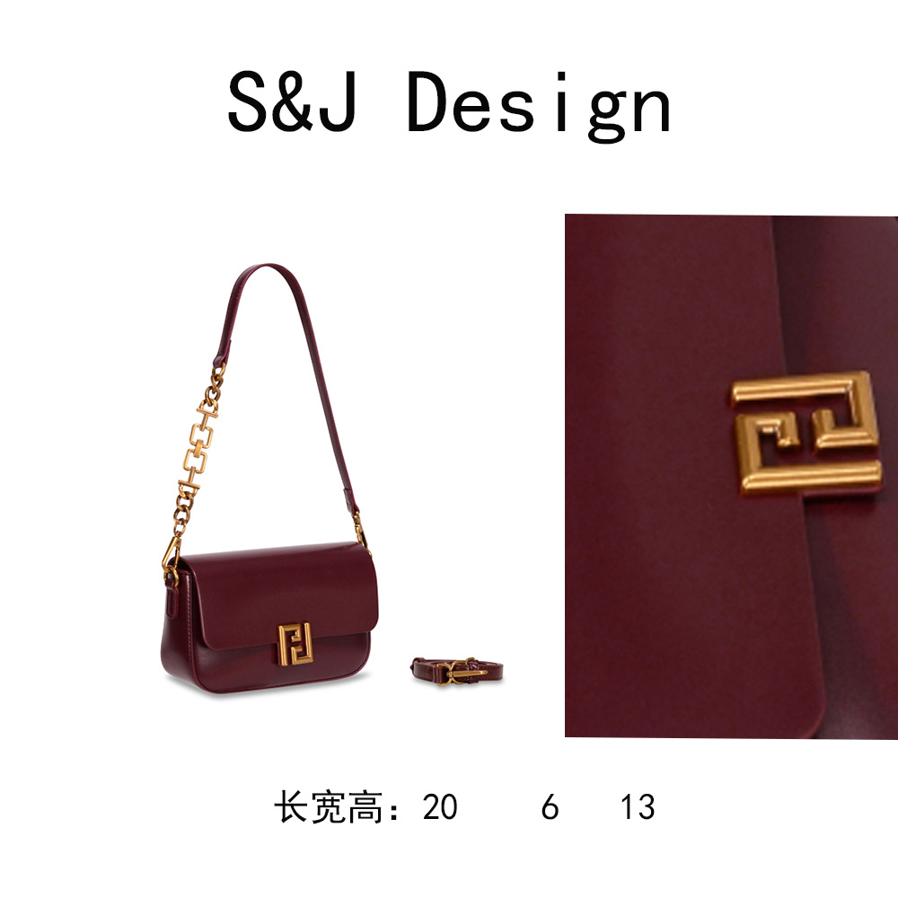 【苏苏】[鎏金老G]安可拉红新款女士包单肩轻便斜挎包腋下包-24872