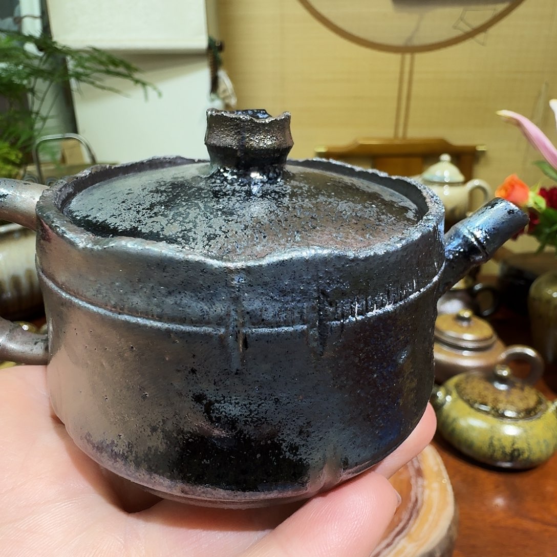 *****建水紫陶紫泥柴烧壶微瑕
