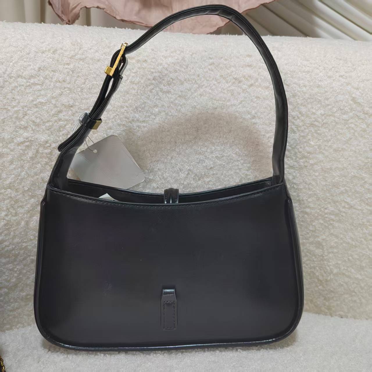 Laugh Queen手工打造女士包手拎斜跨25.5cm黑色太横腋下