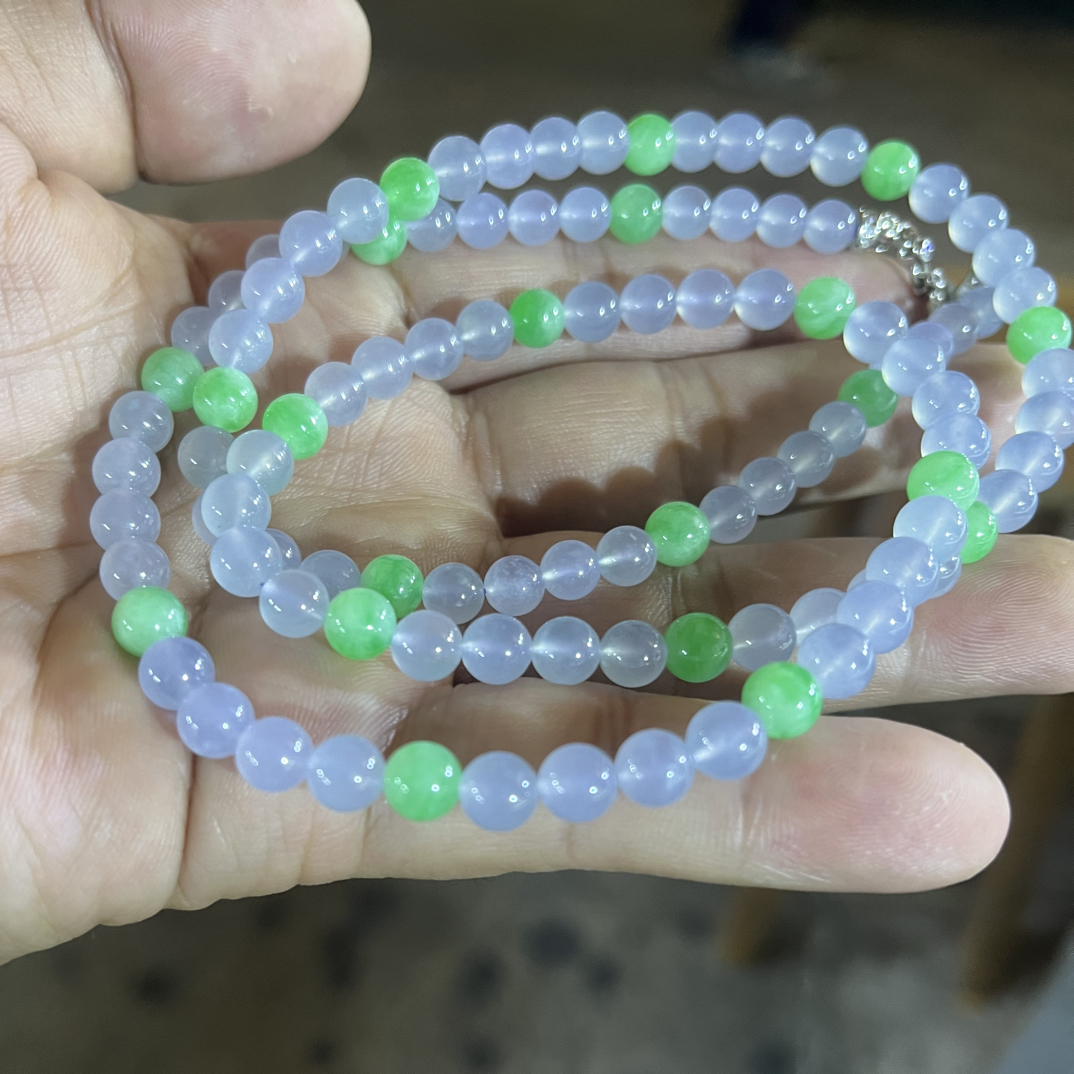 天然缅甸翡翠冰种紫罗兰卡6定制不退不换基地发货一物一证