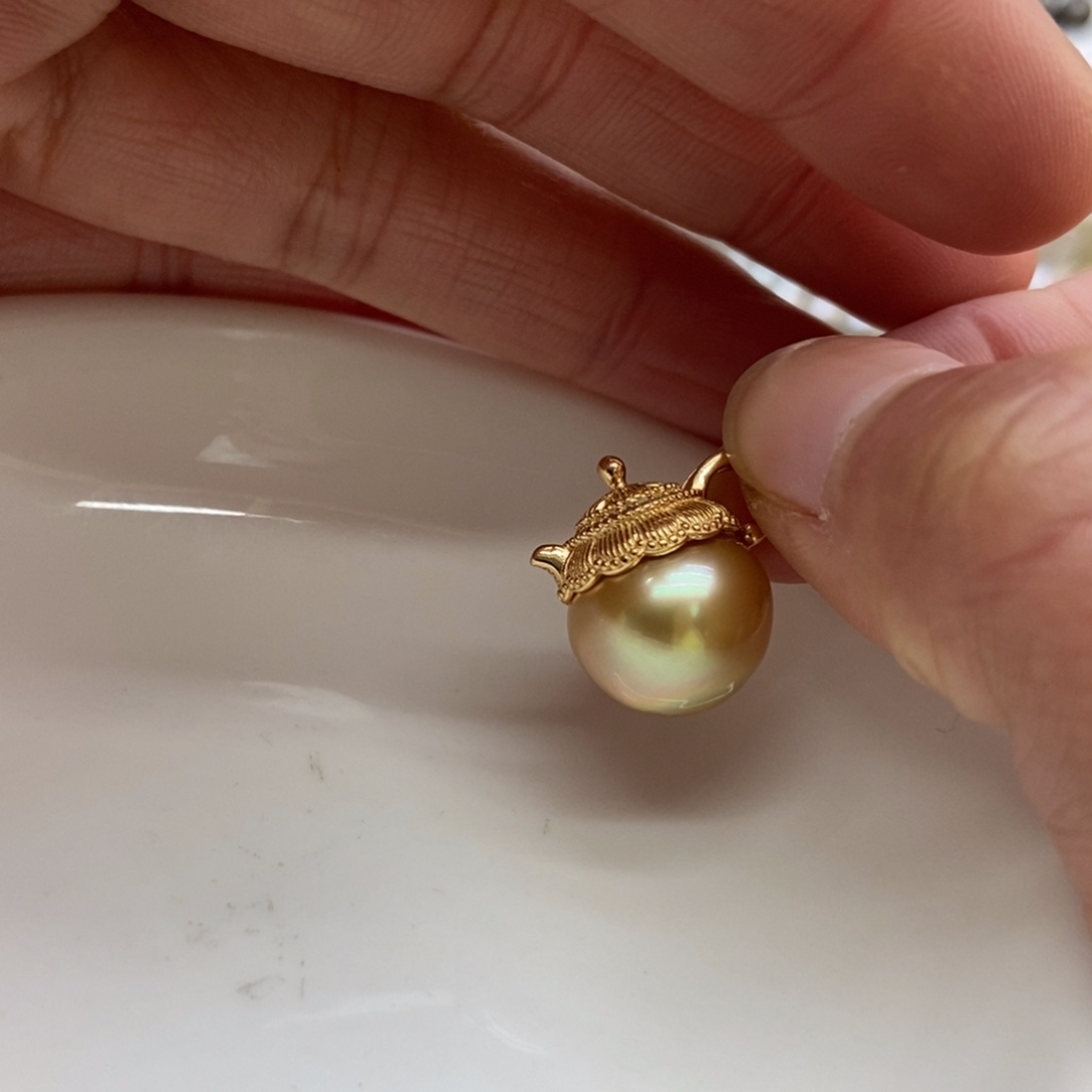 海水珍珠吊坠(不含链)银S925镶嵌