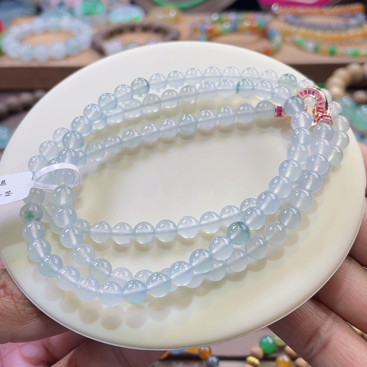 【闪购商品】翡翠颈饰未镶嵌高冰飘花