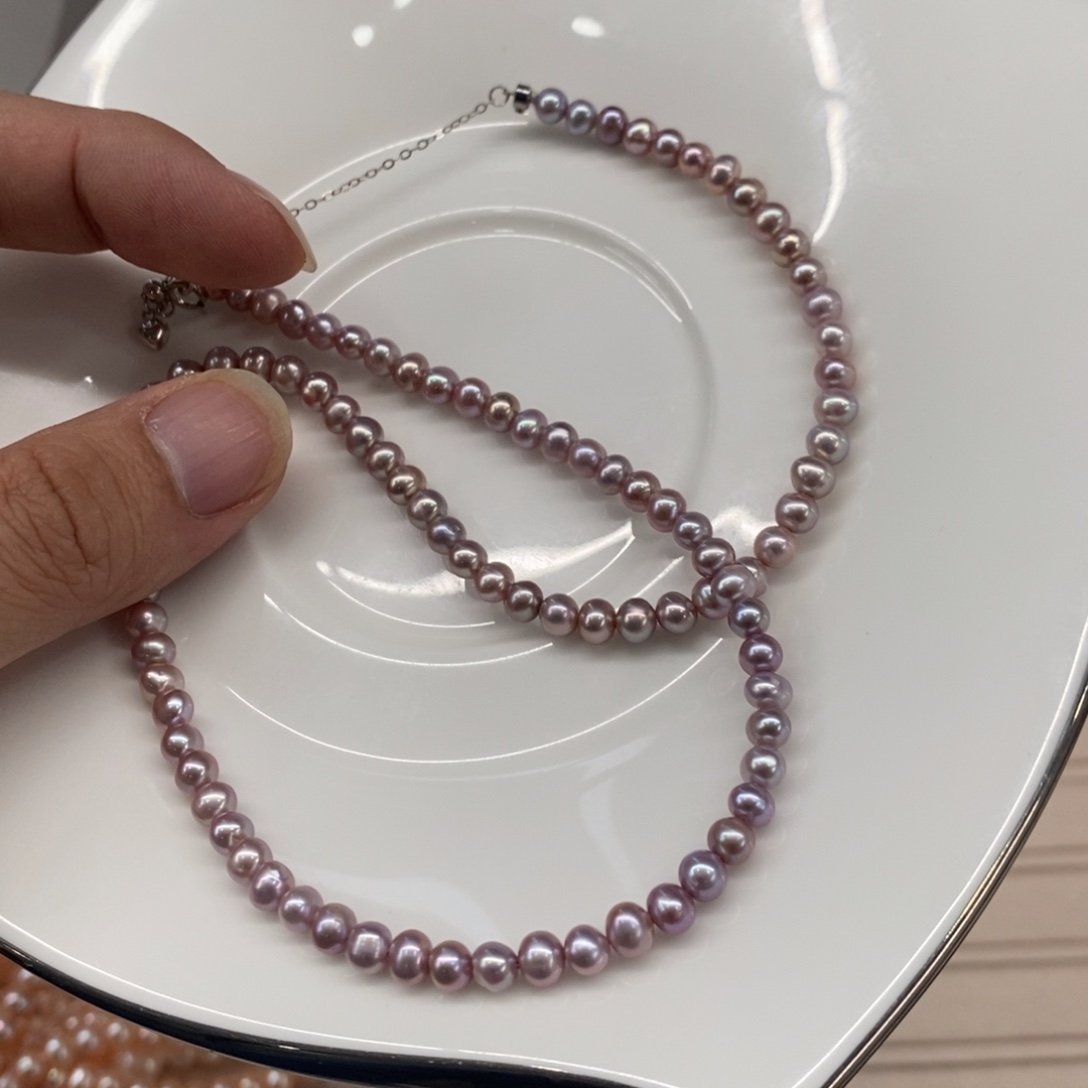 淡水珍珠银S925镶嵌手绳微瑕