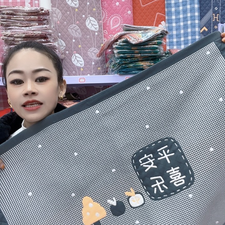 棉灰色平安喜乐纯棉