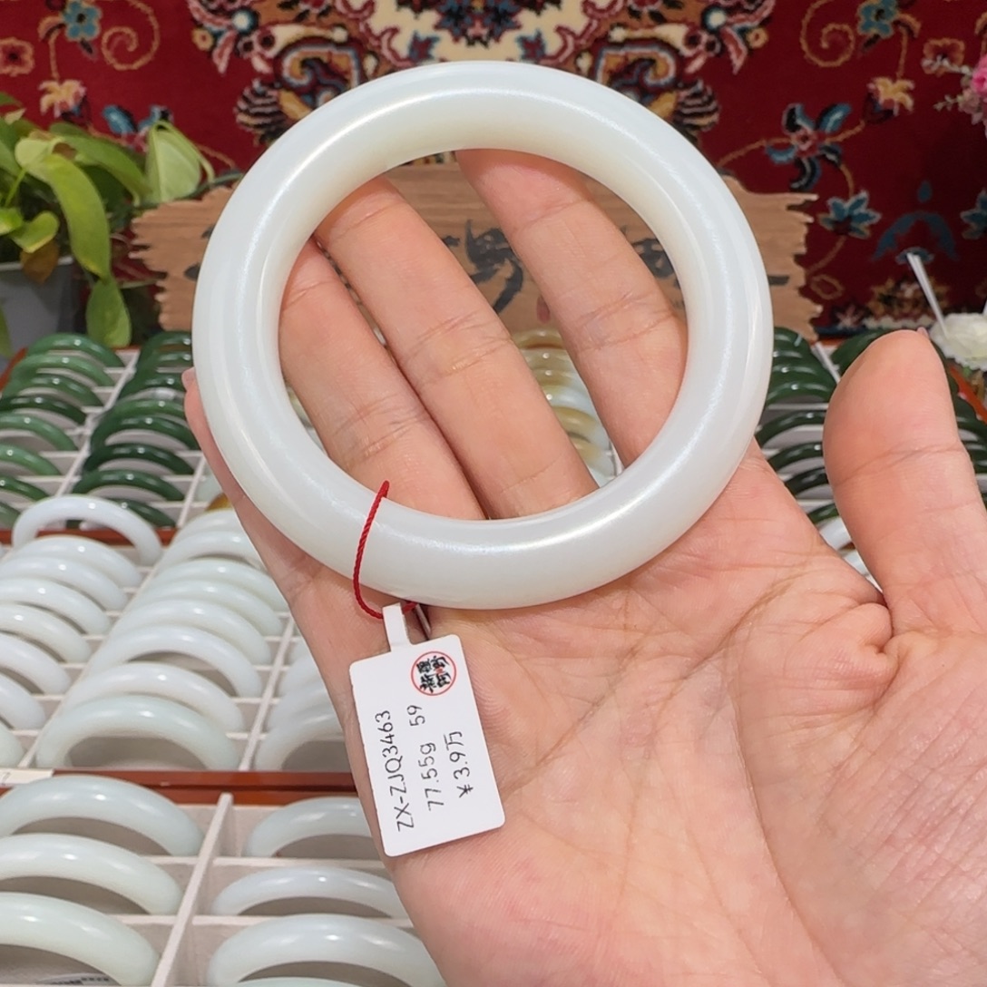 和田玉（白玉）未镶嵌手镯新疆和田玉白玉手镯