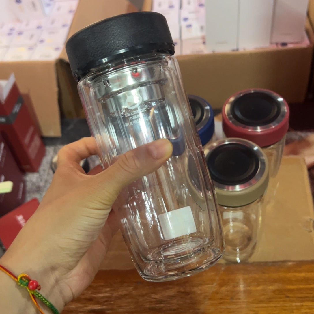 水晶贵族双层玻璃杯450450玻璃颜色随机