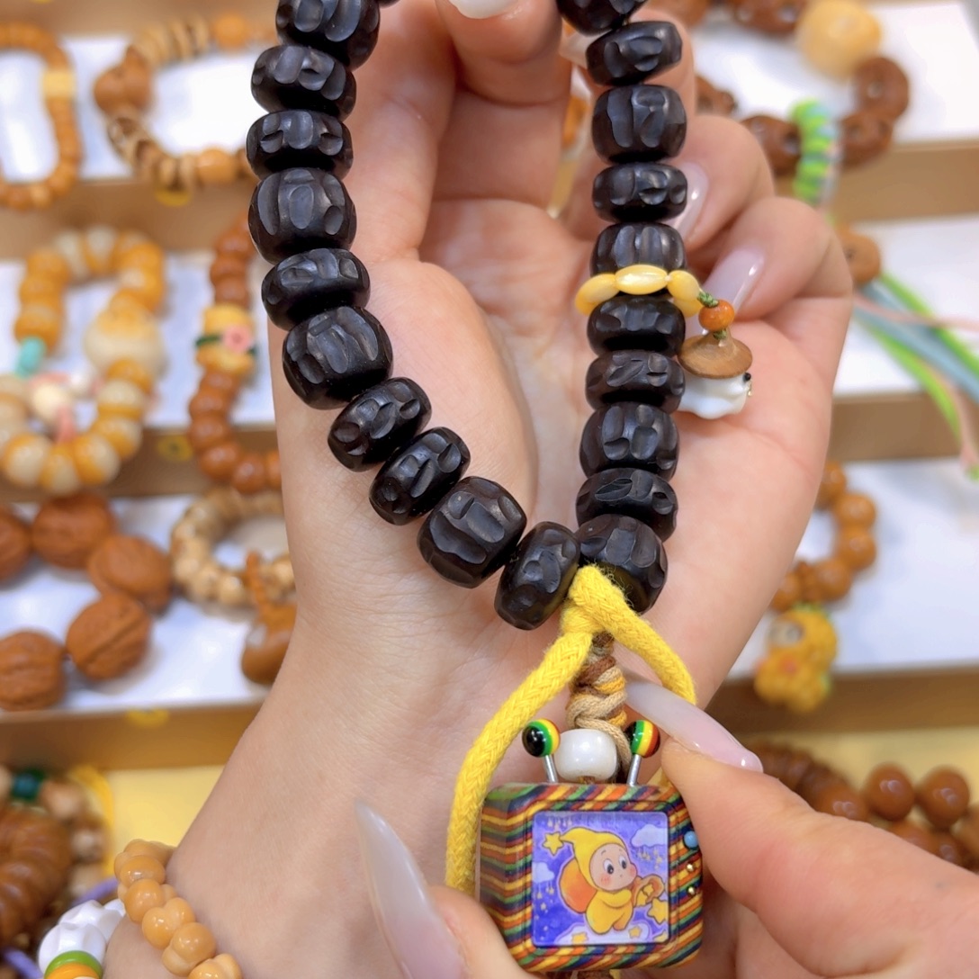 星月菩提手串黑檀手持