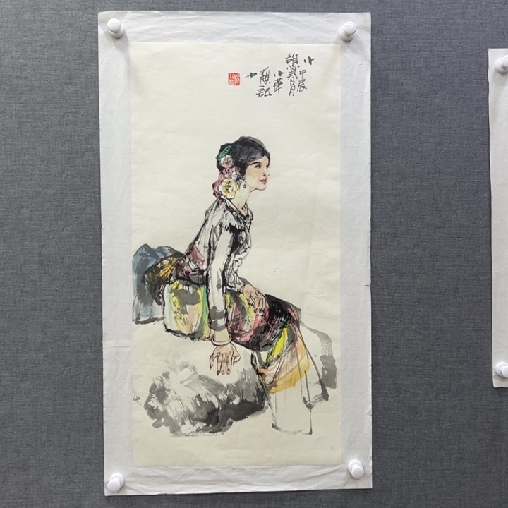 国画YXH老师作品美女