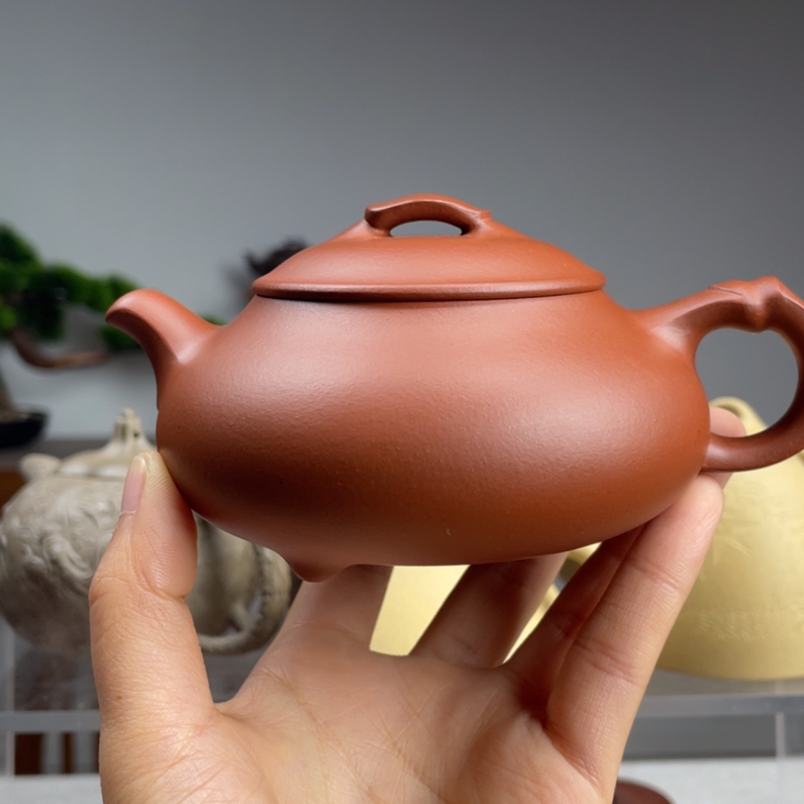 【闪购商品】紫砂茶壶生料朱泥简瓢容量210cc