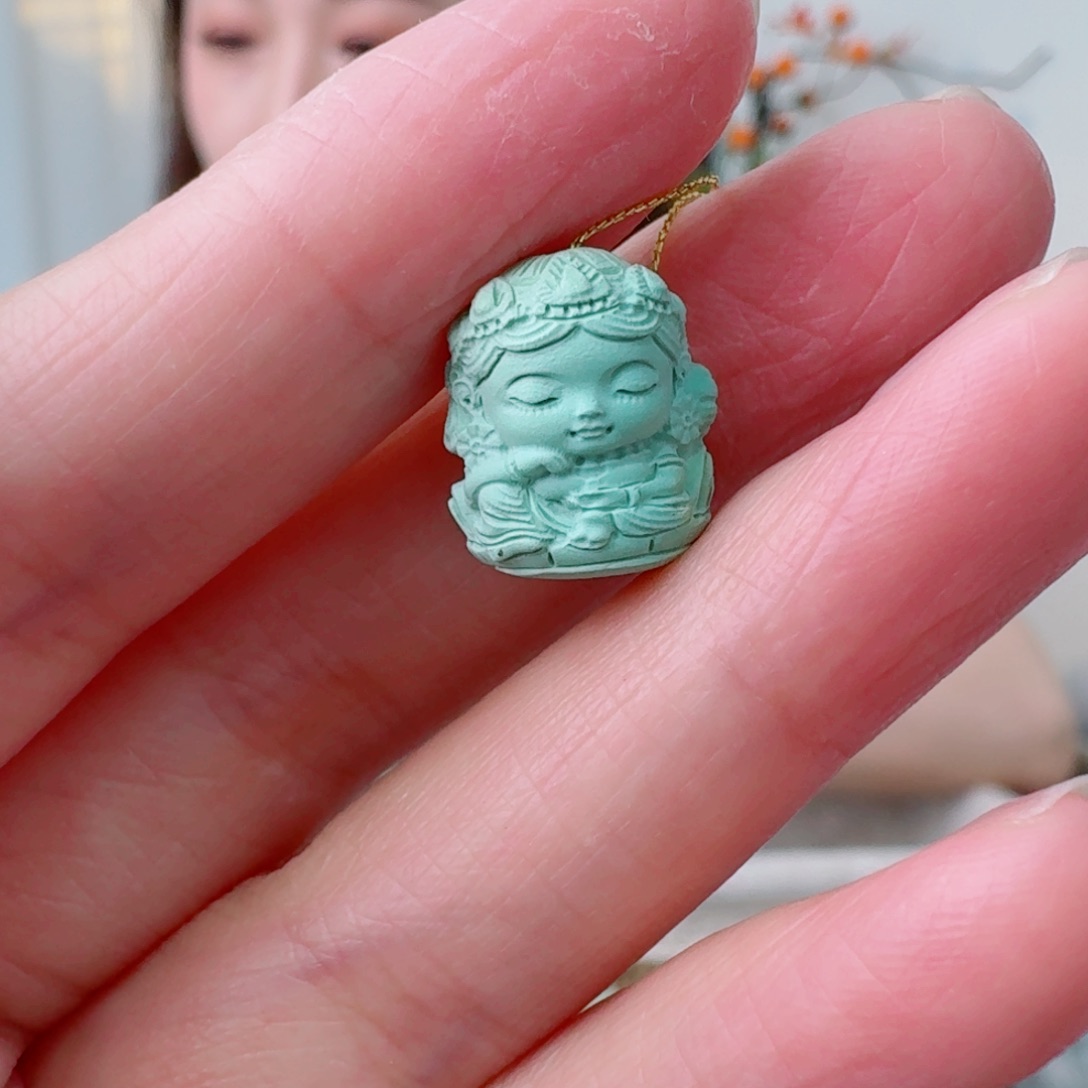 绿松石未镶嵌挂件