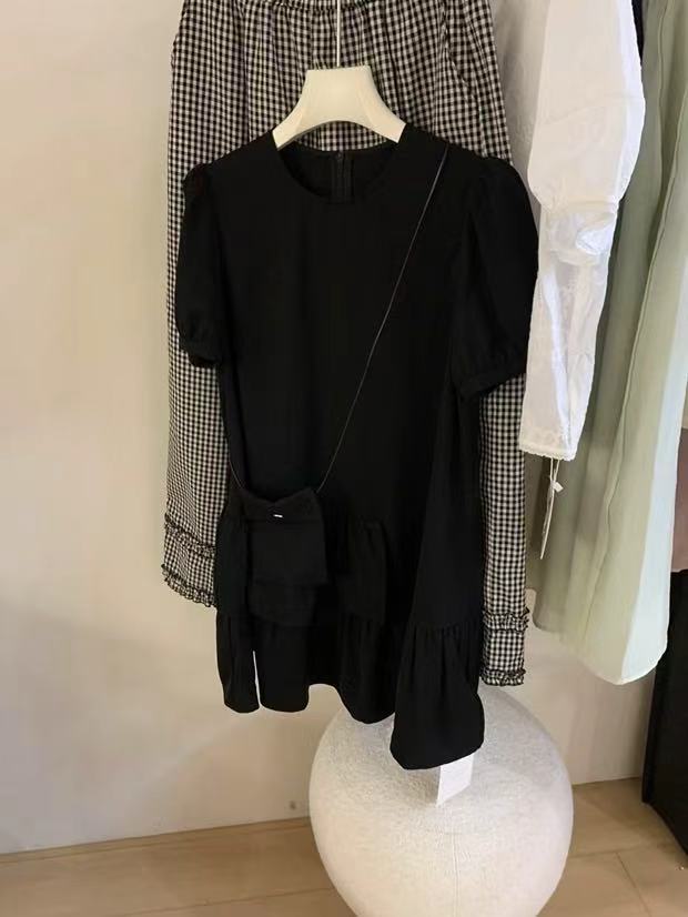 【张小张CC】复古法式慵懒风花边连衣裙8961