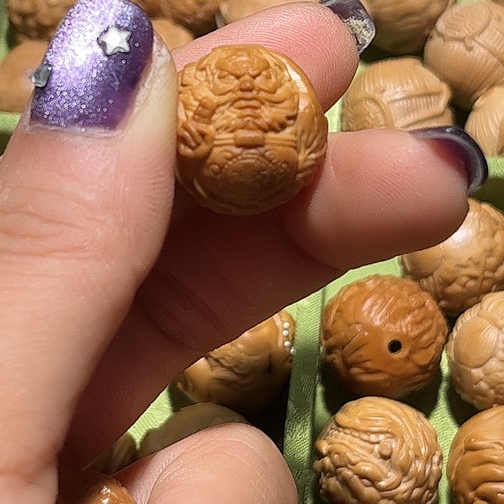 祝***心猴头核桃吊坠雕刻单颗全品