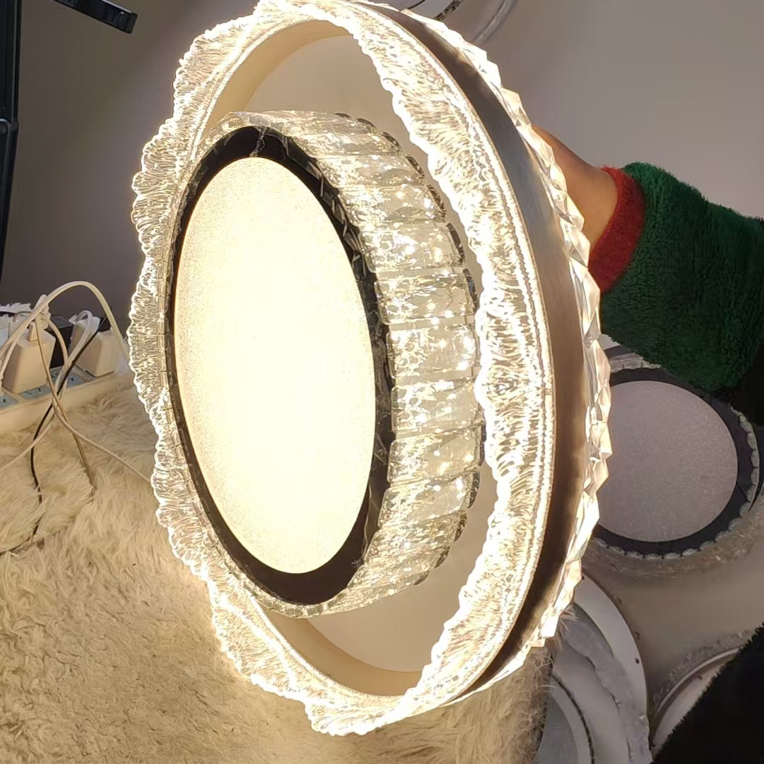 2025新款亚克力轻奢海浪上下发光创意简约清爽型卧室灯