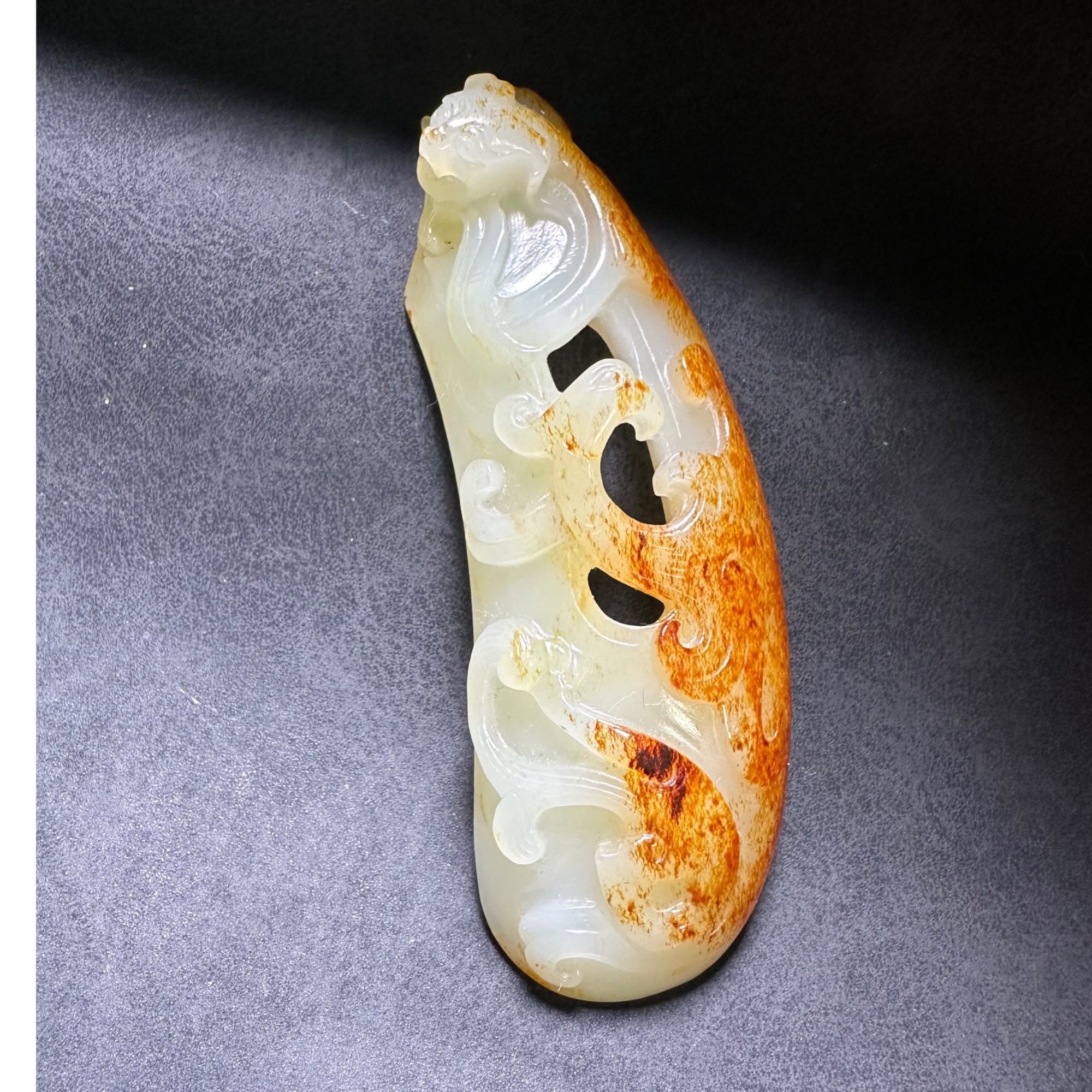 和田玉和田白玉鸡心佩