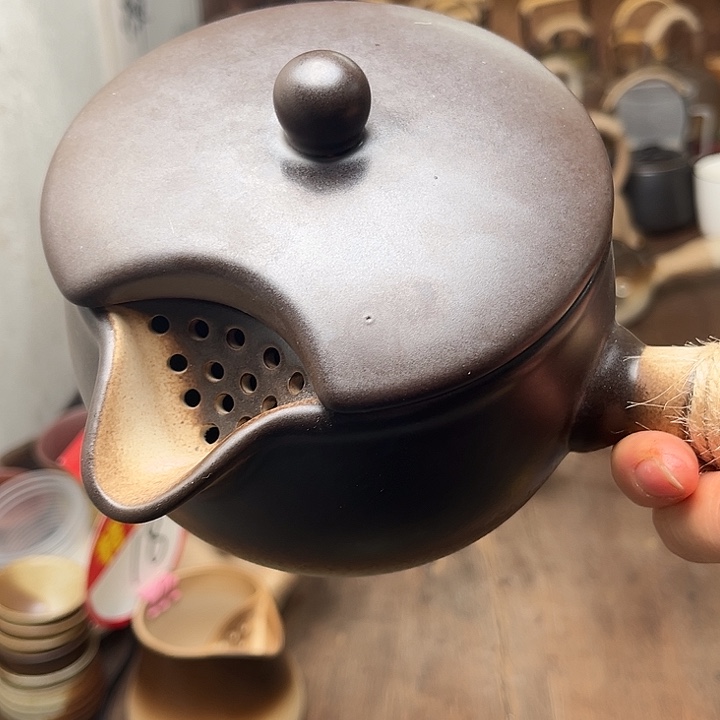 微瑕带盖长把煮茶壶一个123333333