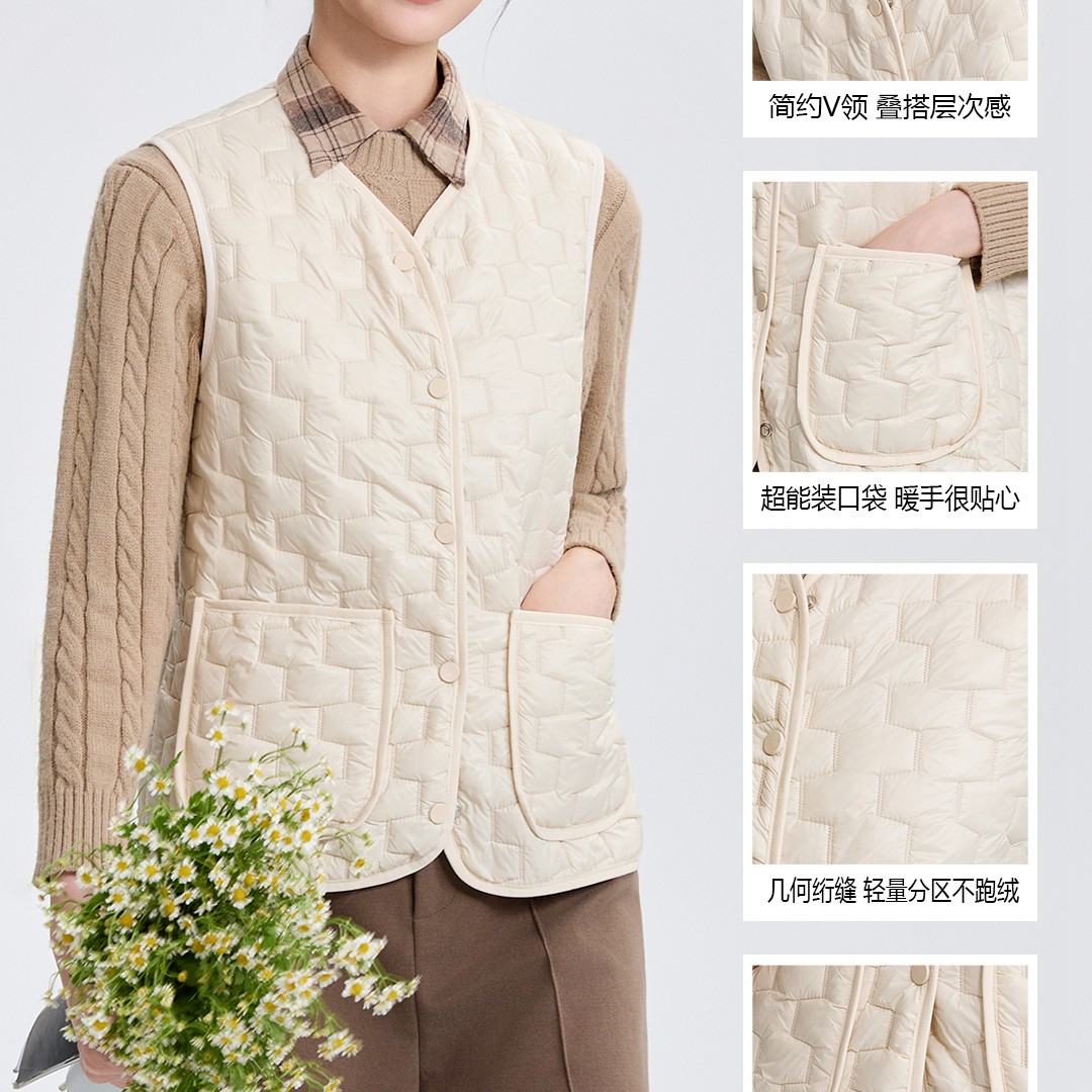 【大姐家清仓热卖】女士羊毛超轻马甲8360