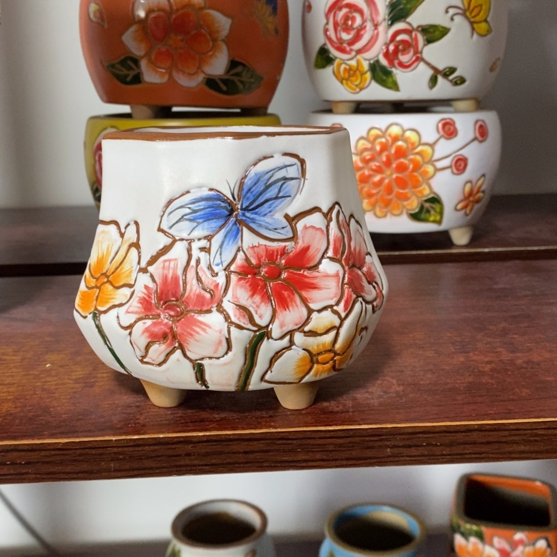 红陶韩式多肉植物花盆