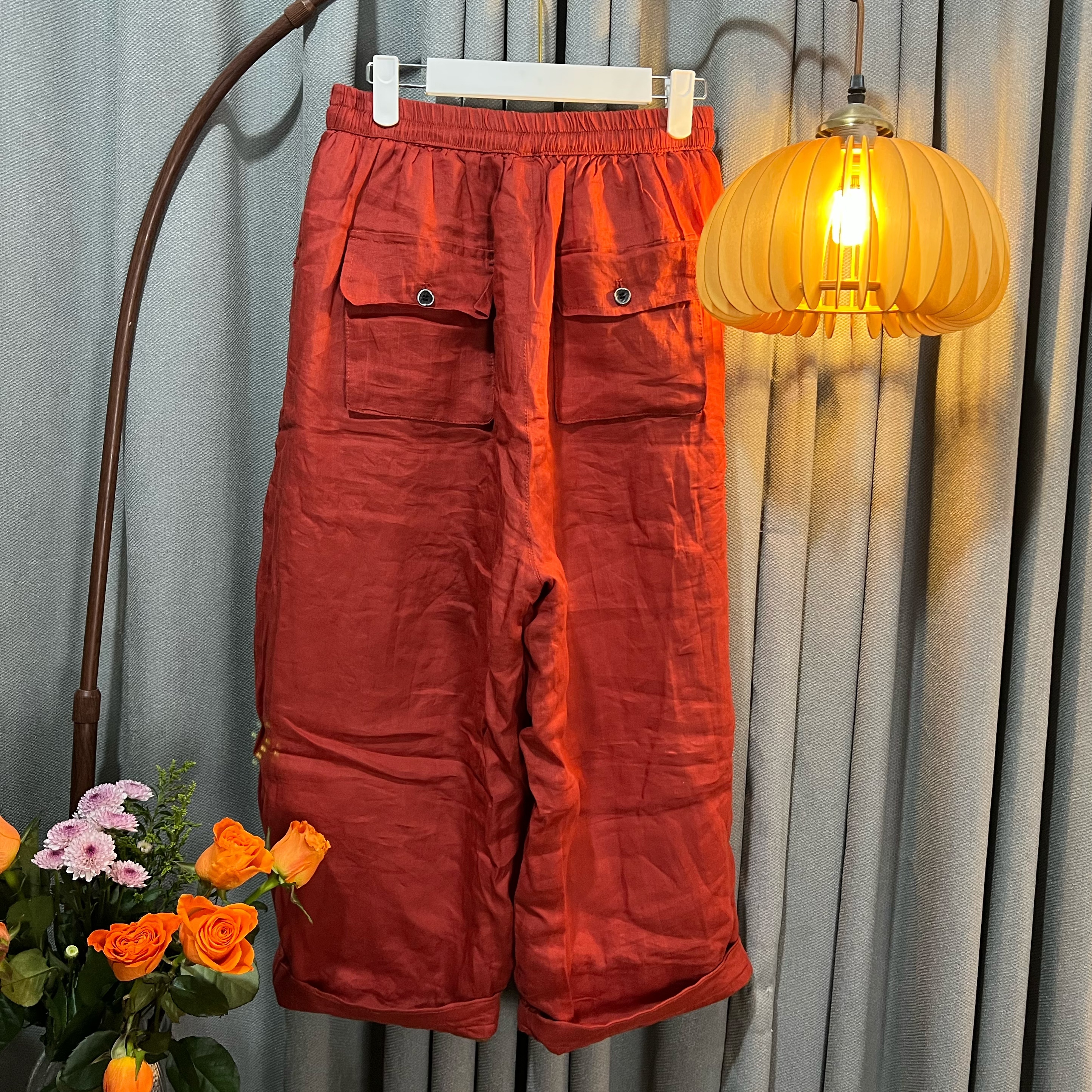 大鲸鱼-立体工装苎麻棉裤(裤长90臀围140)