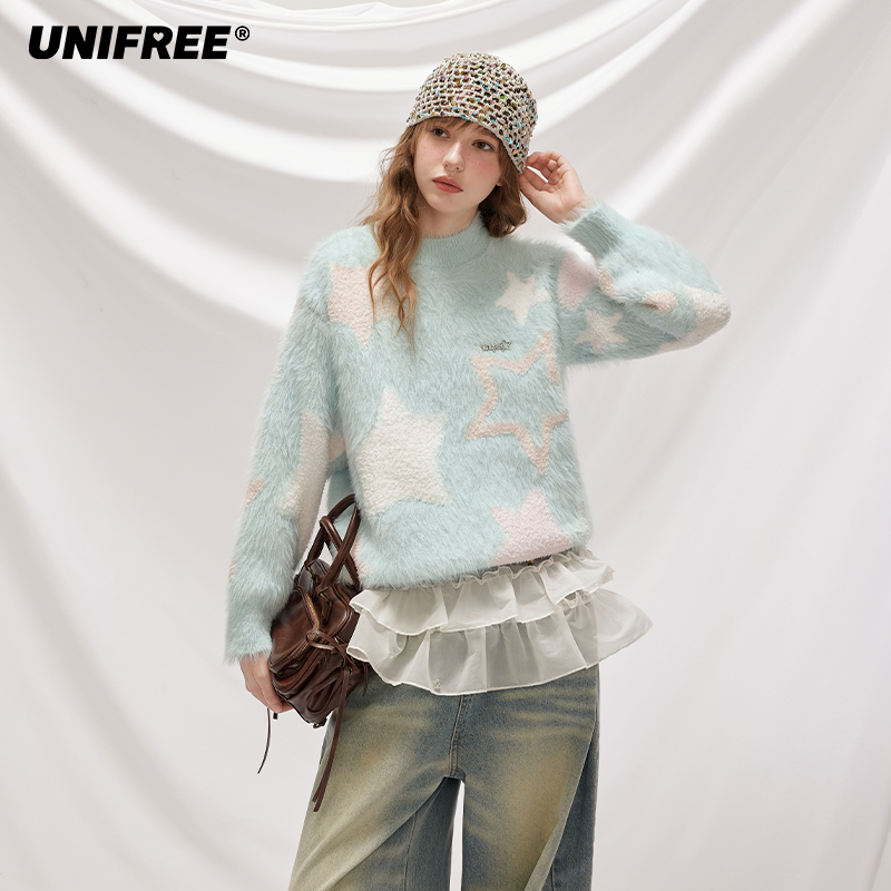 【夏夏专属】UNIFREE加厚马海毛套头毛衣U253K170B1B1