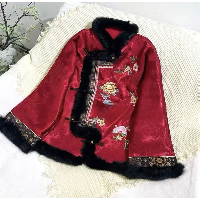 陌上花开上衣外套 中式百搭设计感加厚外套轻奢复古时尚