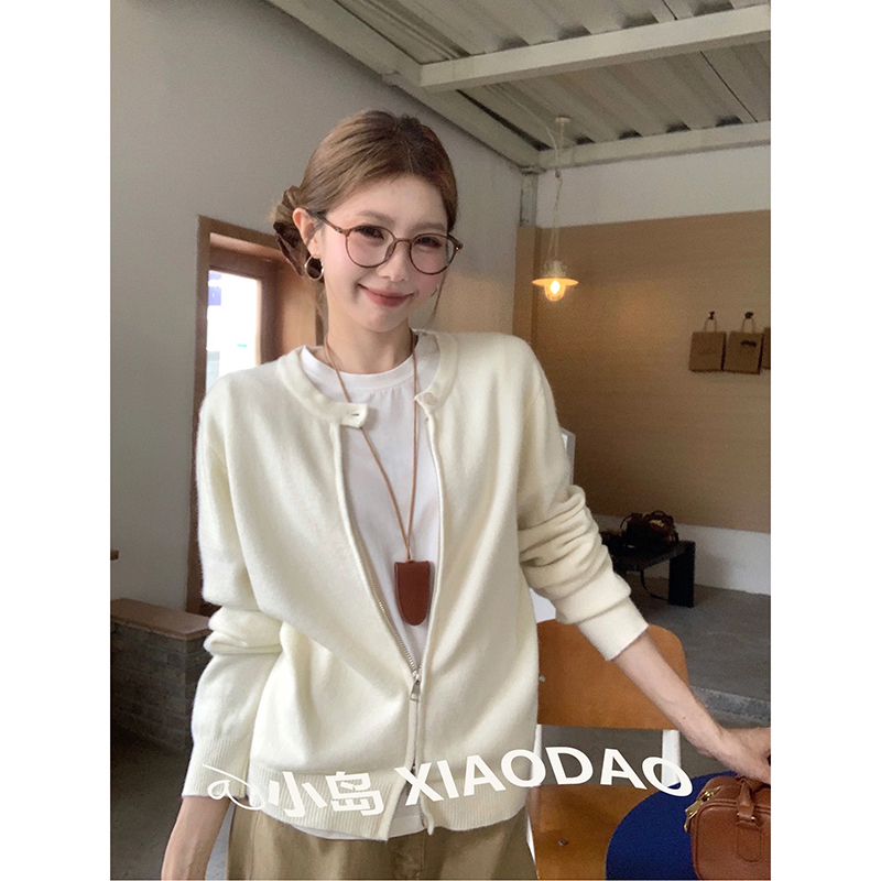 【深冬灰】3904开衫外套超柔软高品质圆领上衣