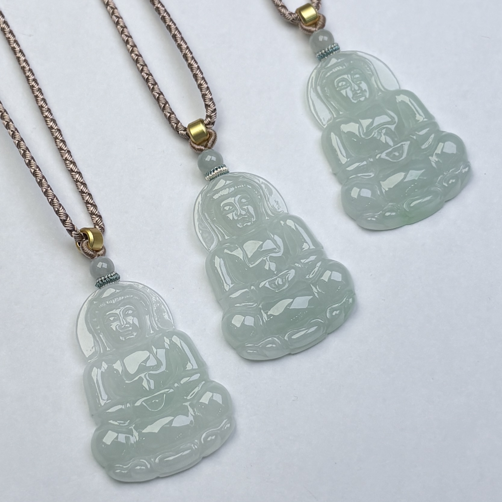 291714/天然缅甸翡翠A货正装观音  多样性一件发