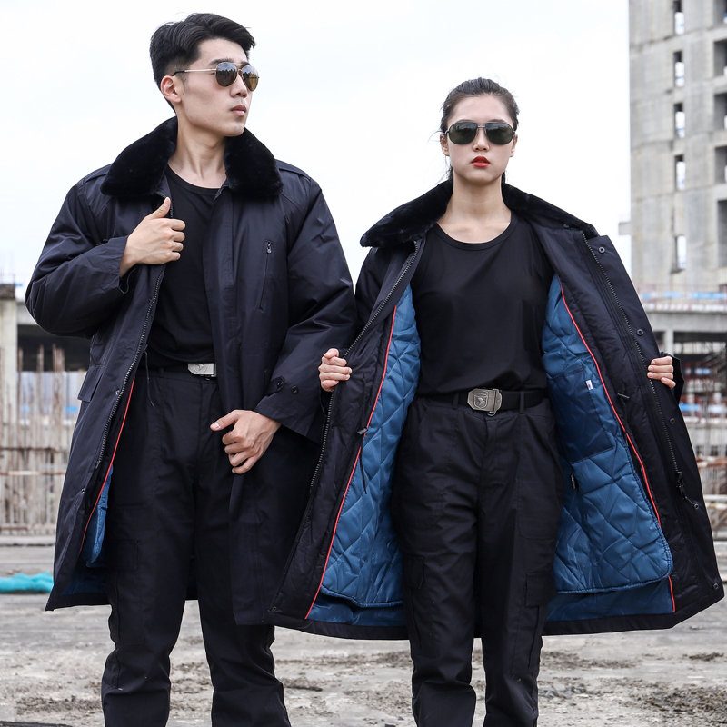 加厚防寒中长款棉大衣可拆卸内胆适合秋冬户外男女穿着
