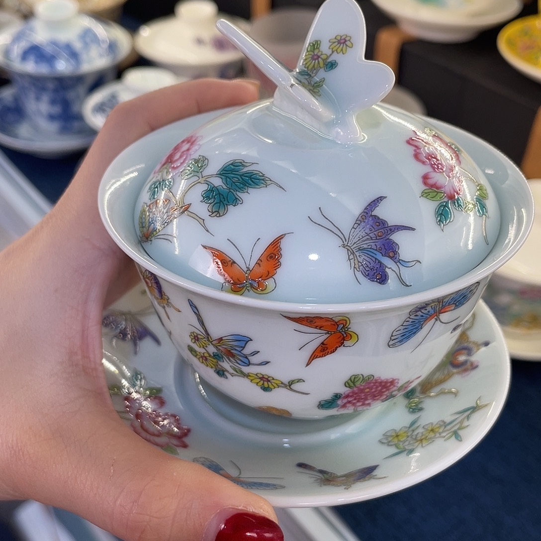 陶景德陶瓷盖碗茶具