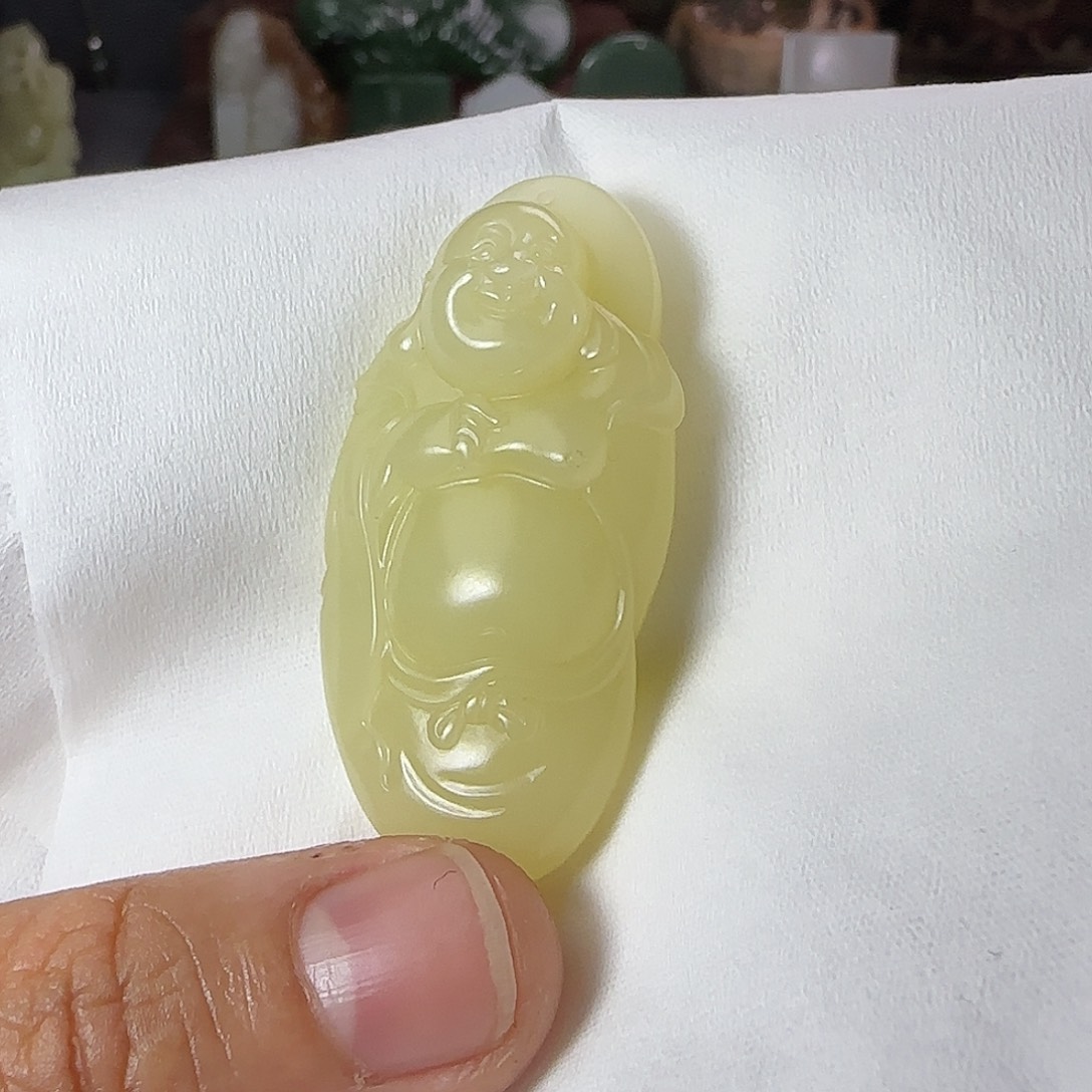和田玉（黄玉）颈饰未镶嵌兰***蹈