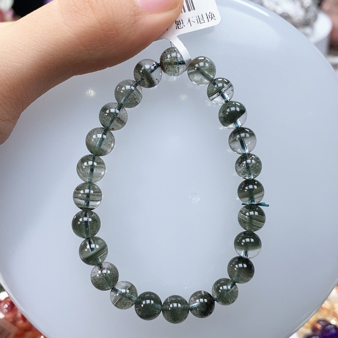 水晶手串未镶嵌绿幽灵