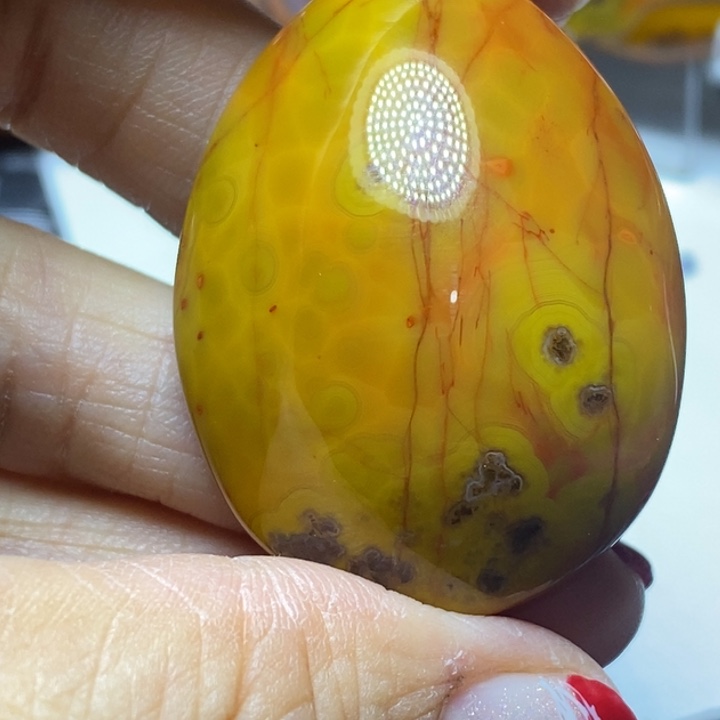 玛瑙/玉髓颈饰足银镀金镶嵌灵**蜜